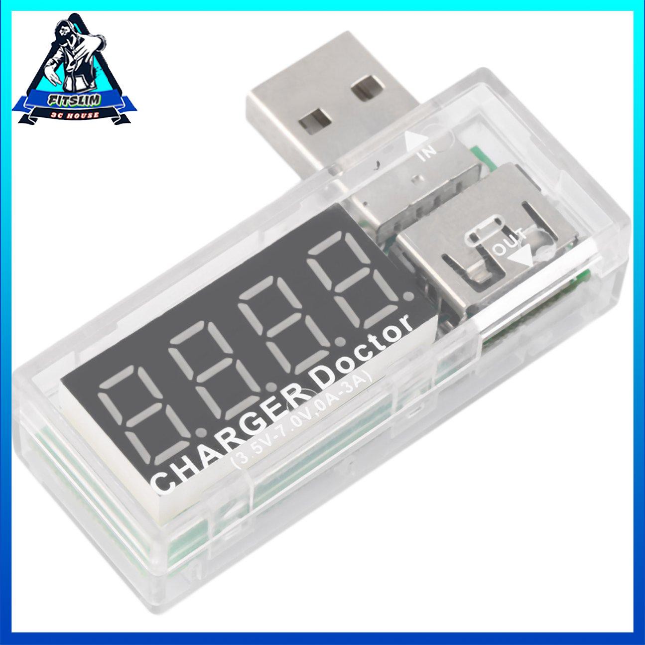 Bộ sạc USB Bác sĩ pin di động Máy kiểm tra nguồn điện Máy đo điện áp hiện tại