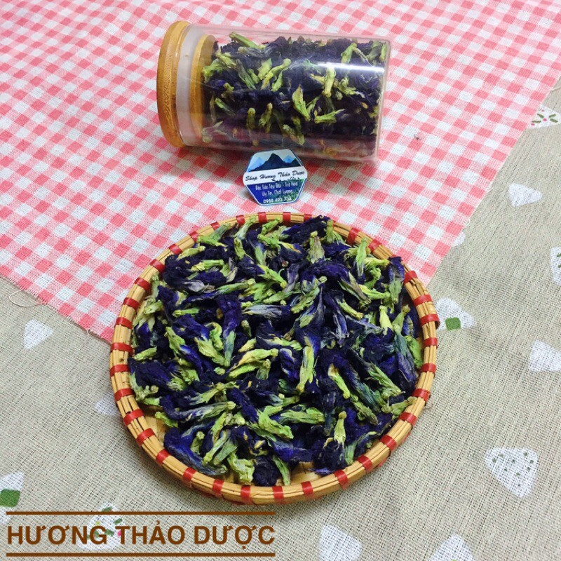 Hoa Đậu Biếc Khô Loại Đẹp Không Vụn 25g - 100g (Lam Hồ Điệp - Tạo Màu Thực Phẩm)