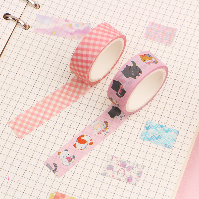 Cuộn băng keo dán trang trí kích thước 1.5cm * 5m xinh xắn tiện lợi