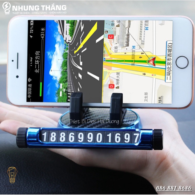 Giá Đỡ Điện Thoại Trên Ô tô XY-S001 Hiện Số điện thoại - Xoay 360 Độ, Chống Rung - Tặng 1 Thanh Làm Thơm Ô tô