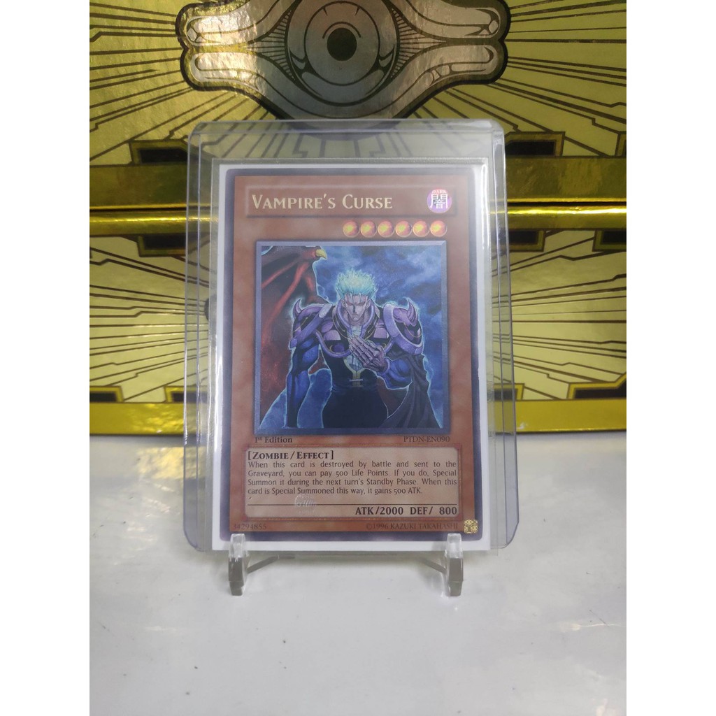 [ Dưa Hấu Yugioh ] Lá bài thẻ bài Vampire's Curse - Ultimate Rare 1st Edition - Tặng bọc bài nhựa bảo quản