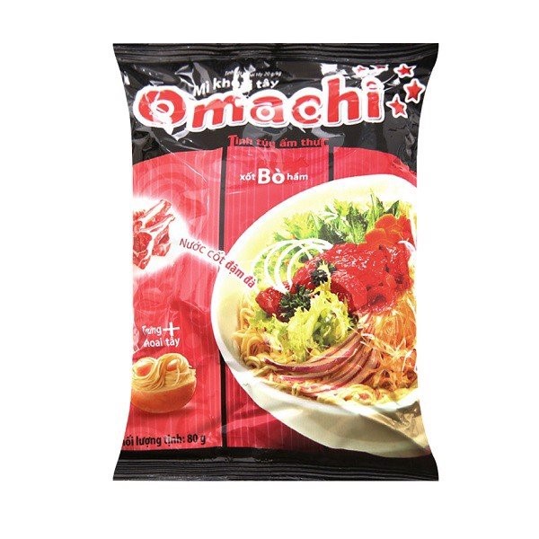 Mì OMACHI Sốt Bò Hầm Khoai Tây Ăn Liền DATE MỚI