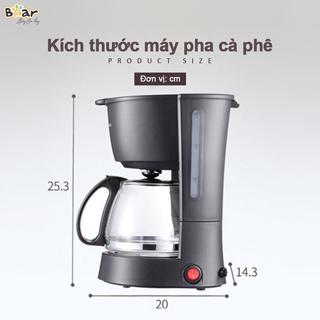 Máy Pha Cafe Mini Bear Đa Năng Công Nghệ Kiểm Soát Giữ Nguyên Hương Vị - CF-B06V2