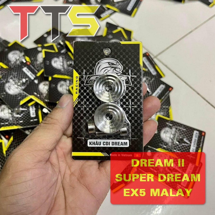 Bộ khâu kèm ốc inox salaya lắp cốp cdi, lưỡi trâu xe Dream, Super Dream, EX5