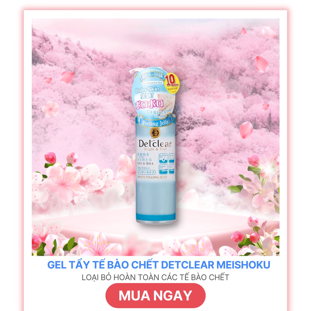 Gel tẩy tế bào chết Detclear xanh không màu không mùi 180ml