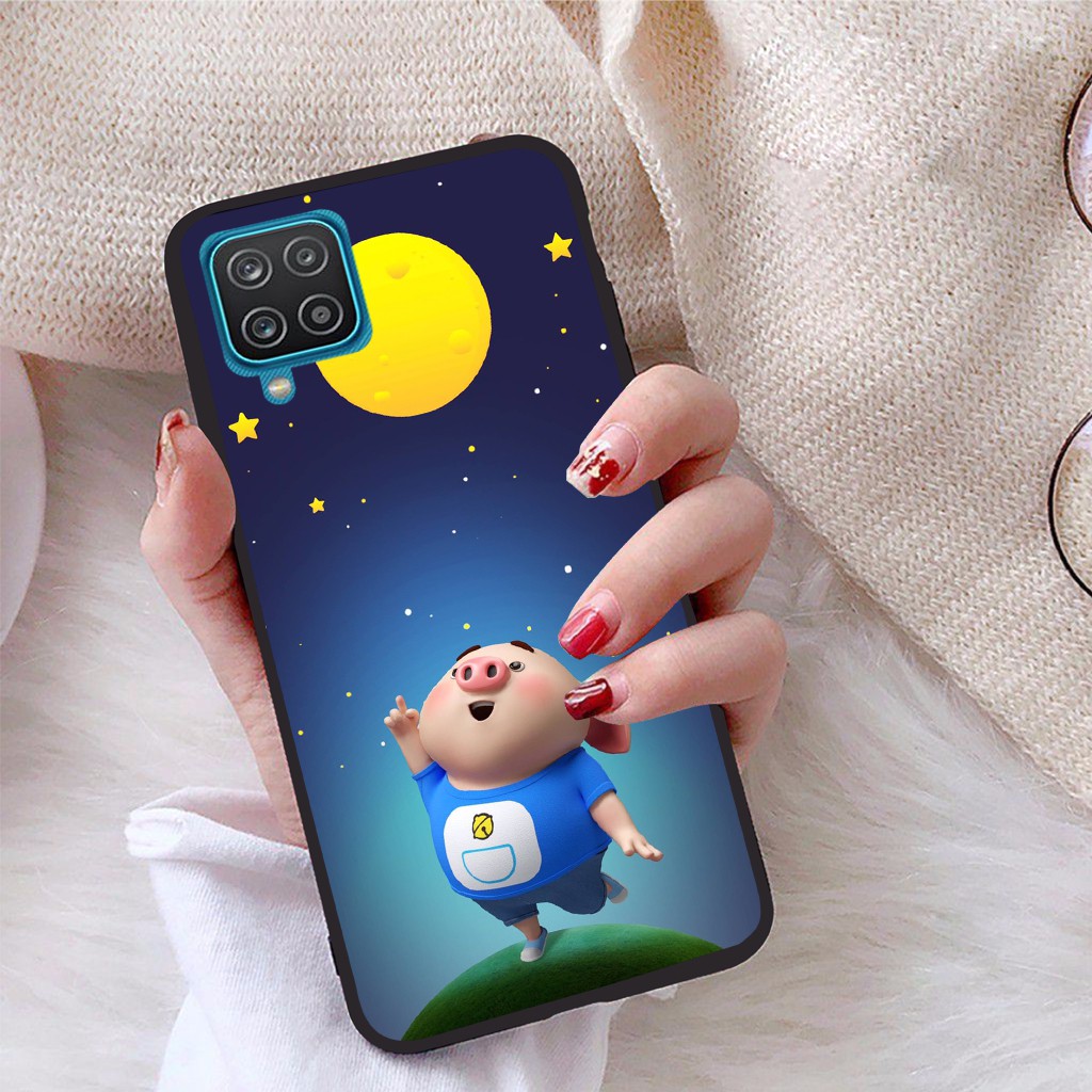 Ốp lưng Samsung Galaxy A12 viền dẻo TPU BST Lợn Tết