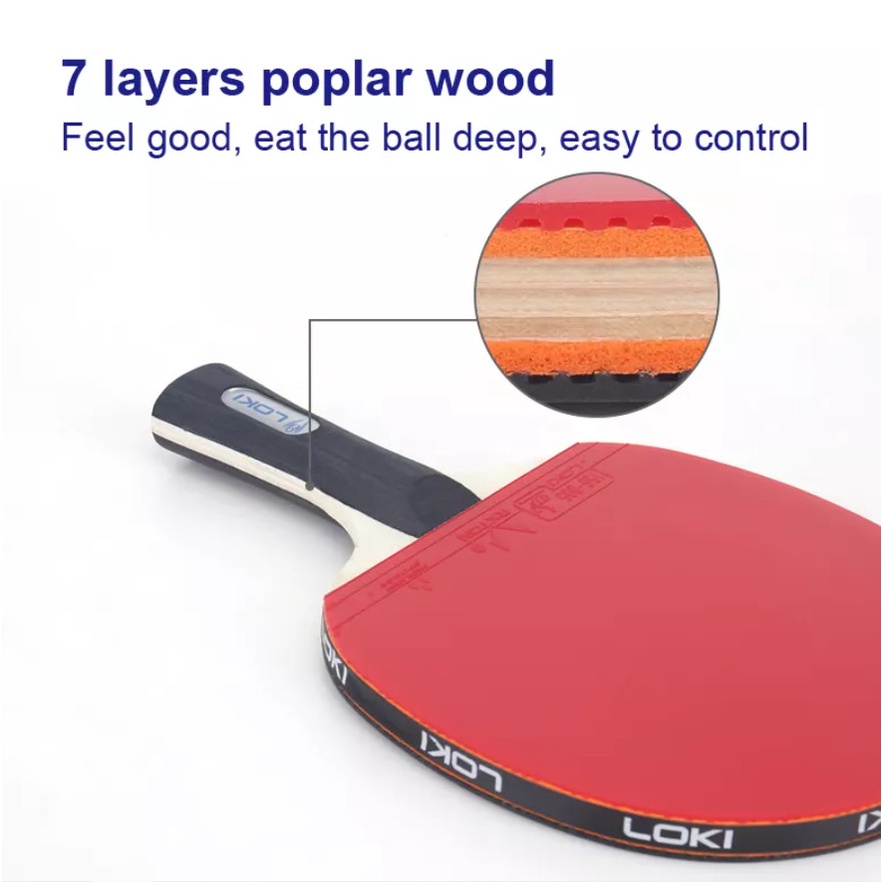 Cặp vợt bóng bàn luyện tập 7 lớp Loki K1000