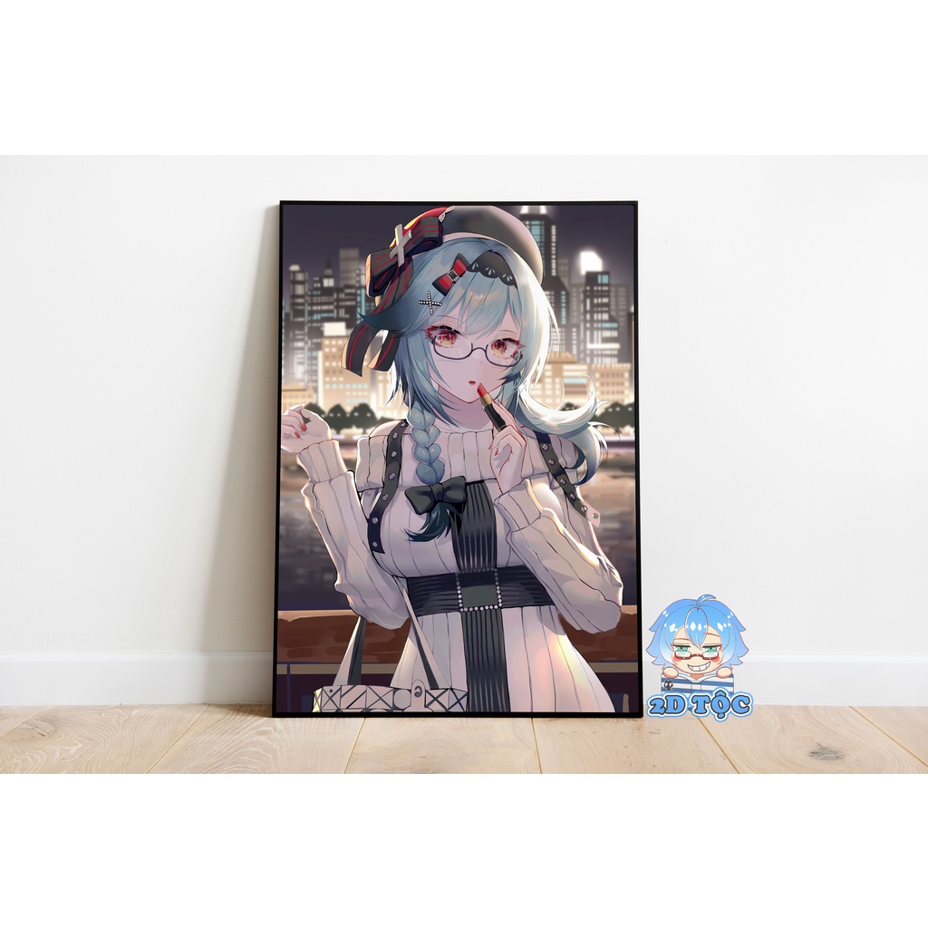 Poster A3 cao cấp treo tường Eula  (6) Game Genshin Impact by 2d tộc shop