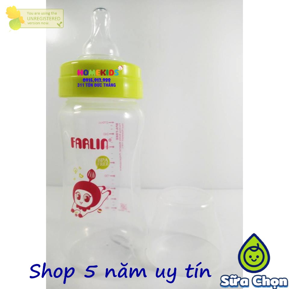 Bình sữa cổ rộng Farlin 270ml