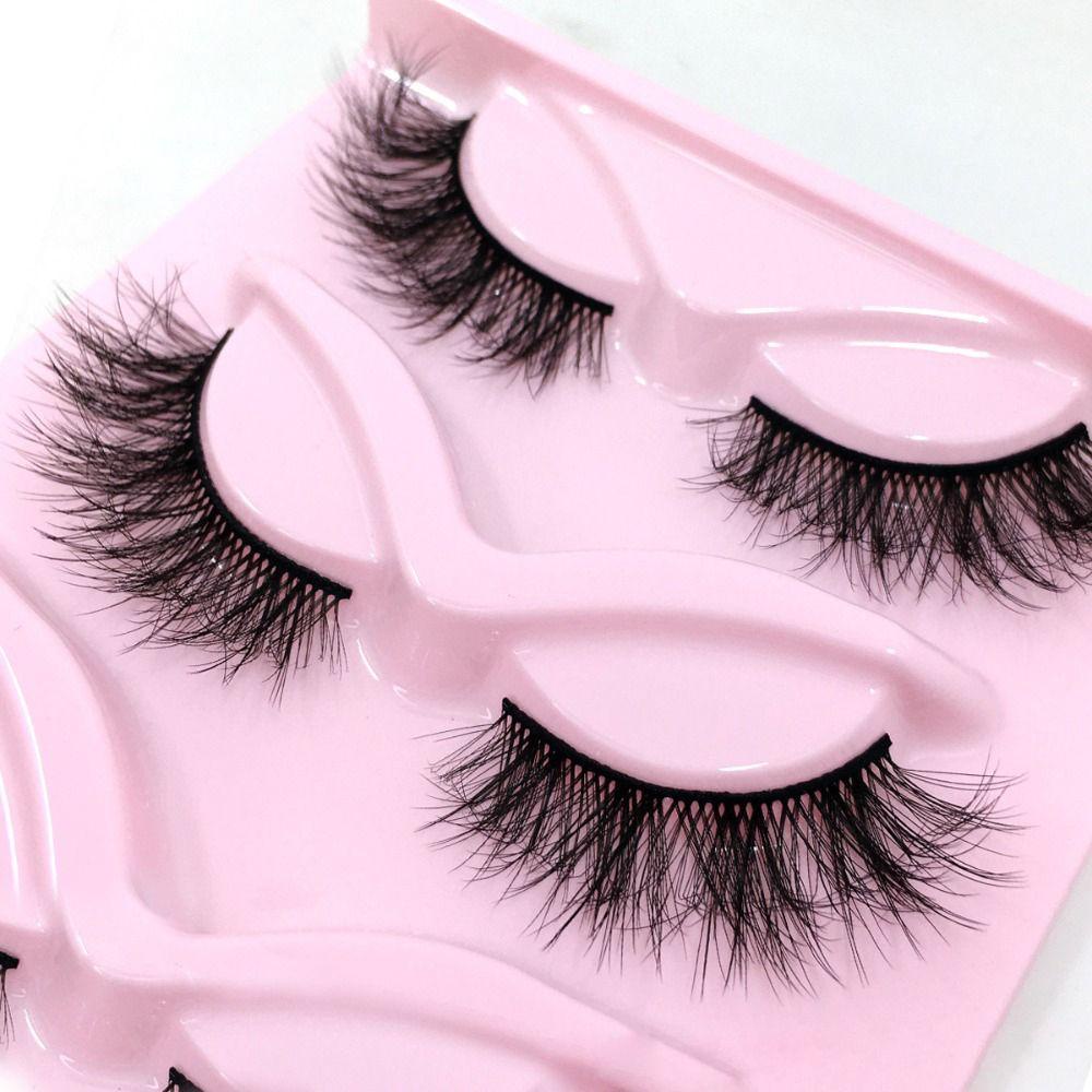 OSIER1 Bộ 10 Cặp Lông Mi Giả Trong Suốt Thời Trang Cho Nữ