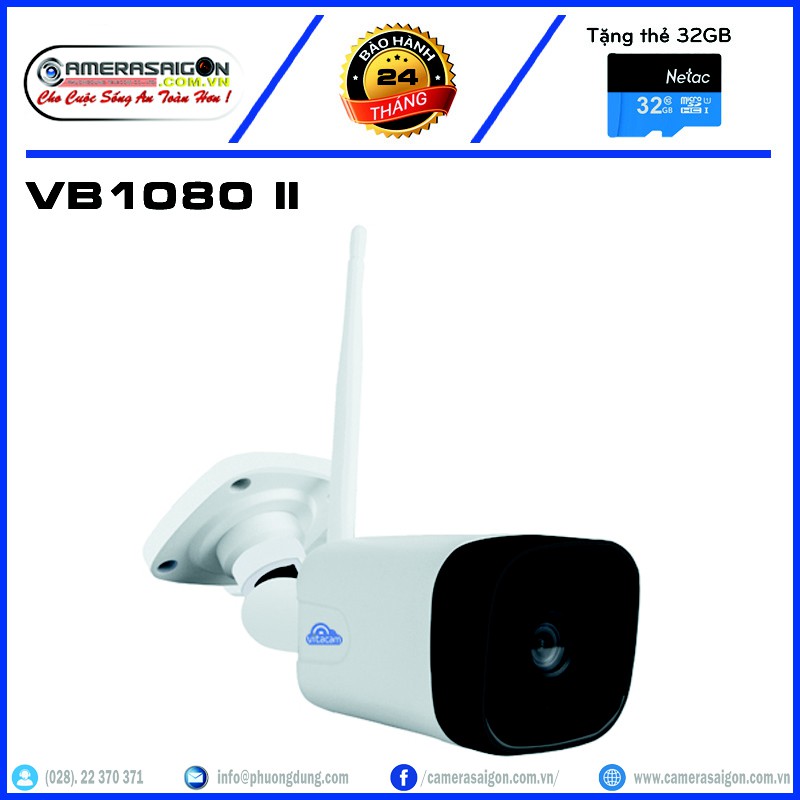 [ TẶNG THẺ NHỚ 32G ] Vitacam VB1080 II - 2.0Mpx Full HD 1080P góc siêu rộng 1/3 có loa và mic đàm thoại