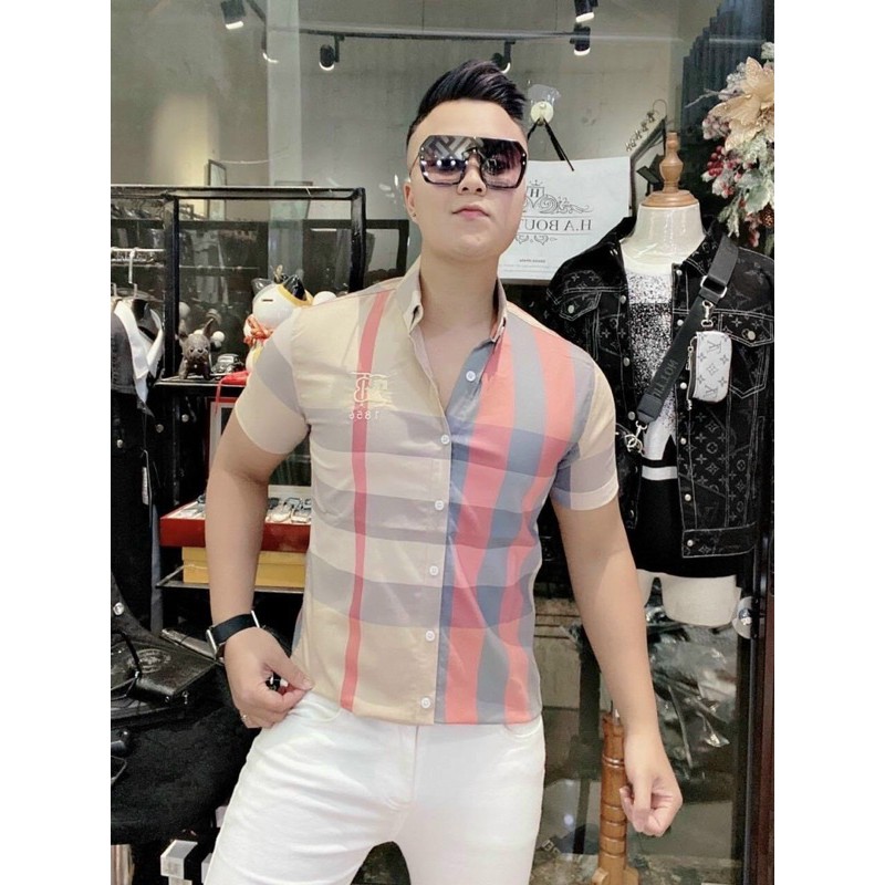 Sơ mi sọc bbr có 9 kiểu áo