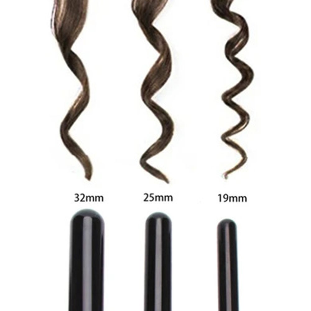 Máy Uốn Tóc Màu Xanh Kỹ Thuật Số PYT Digital Curling Wand 19mm Kèm Găng Tay Chịu Nhiệt - Công Nghệ Nhiệt Hồng Ngoại Xa