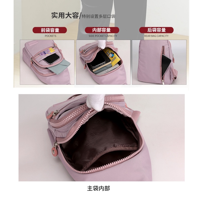 Fashionable leather backpack for women