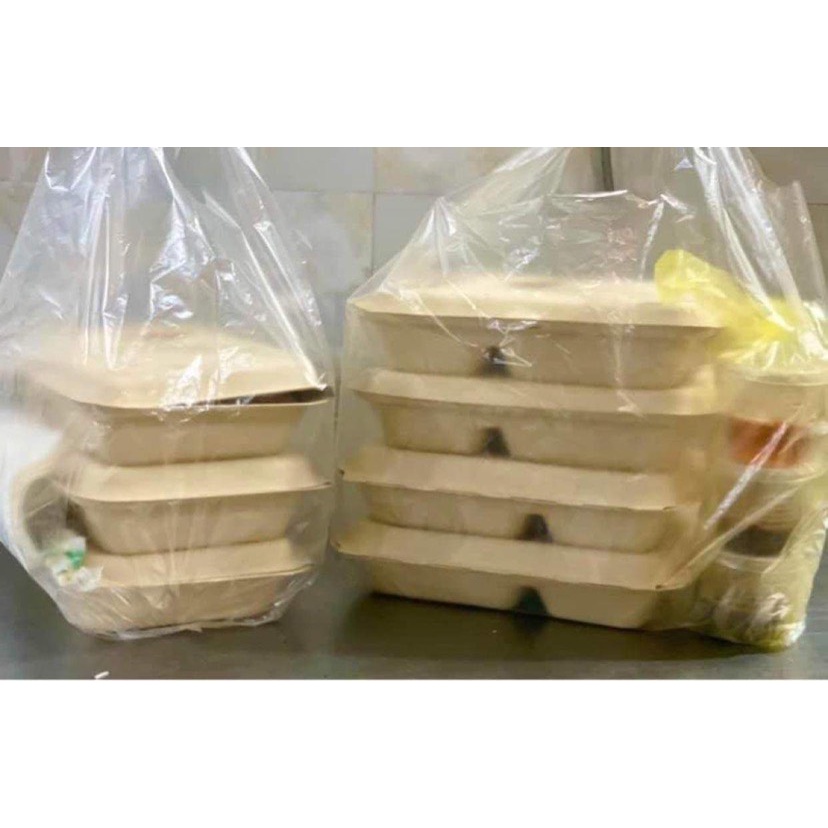 50 Hộp bã mía 2 ngăn 1000ml