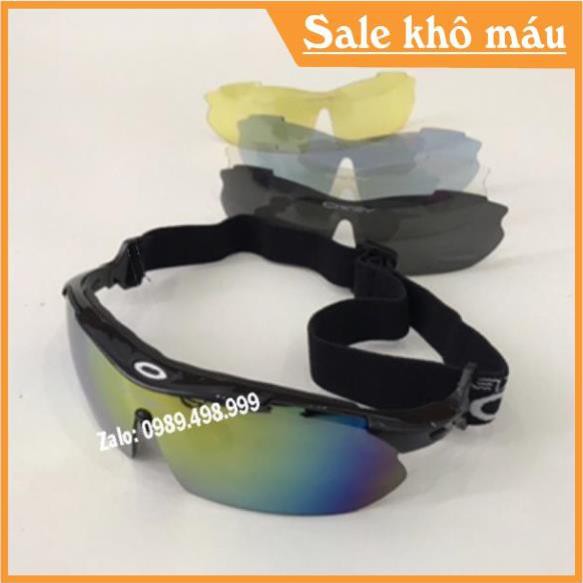 [Xả kho cắt lỗ]  Bộ mắt kính thể thao OAKLEY 5 trong 1