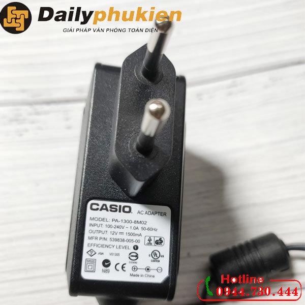 Adapter nguồn đàn Casio 12v 1.5A chân kim dailyphukien