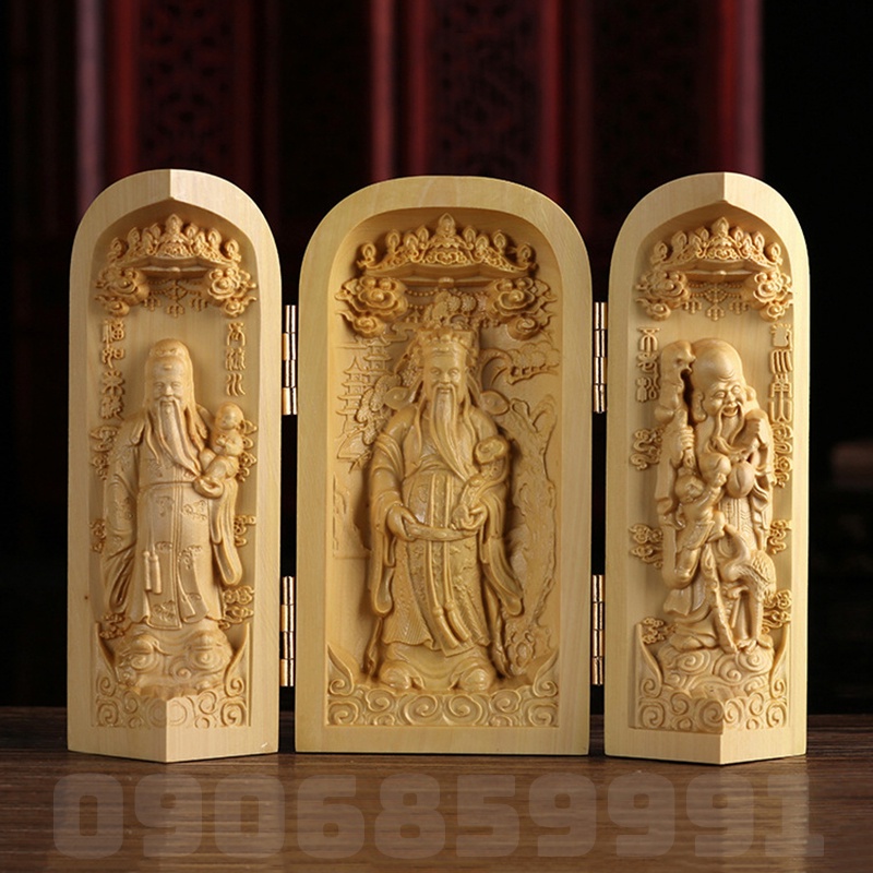 Bộ tượng ống 3 mảnh gấp gọn Tam Đa (Phúc - Lộc - Thọ)