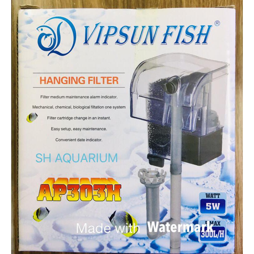 Lọc thác cho bể cá cảnh, bể thủy sinh Vipsun Fish AP303H