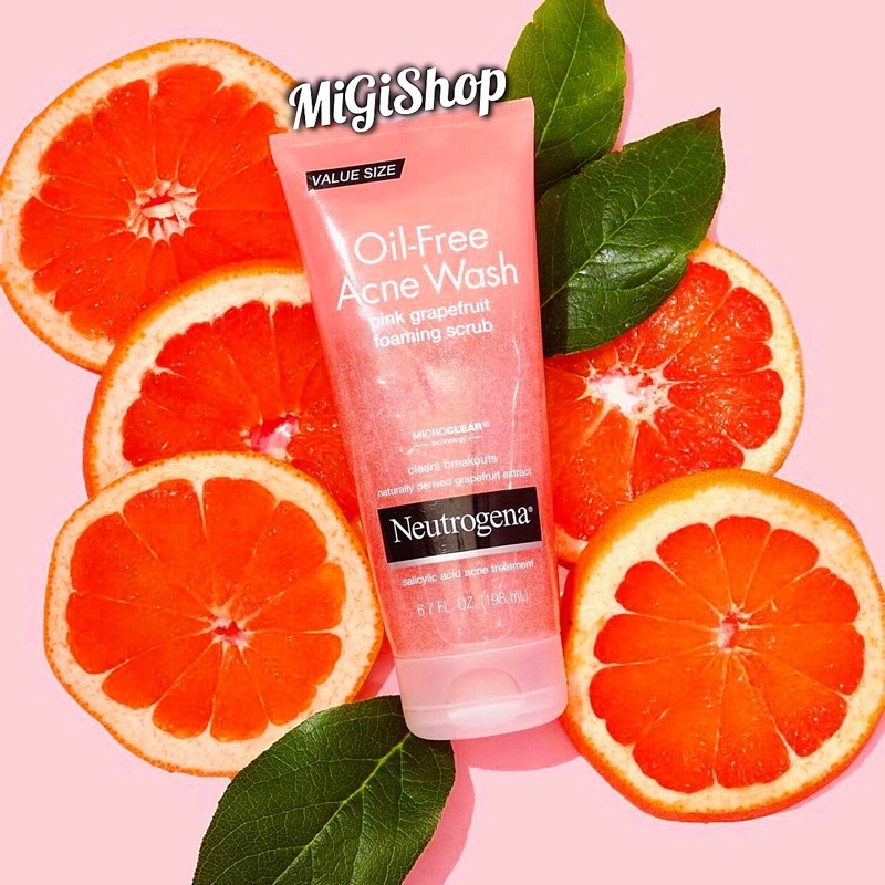 Sữa Rửa Mặt Có Hạt Neutrogen Pink Grapefruit Foaming Scrub
