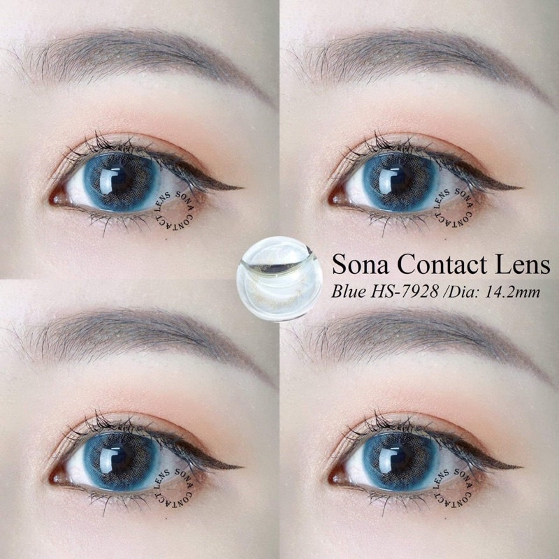 MẪU LENS XANH BLUE - LENS HÀN SONA 0ĐỘ