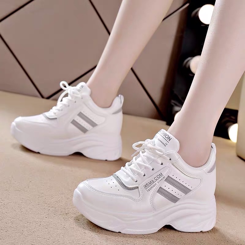 giày thể thao nữ độn đế sneaker tăng chiều cao 5cm hot năm 2021 CKP523