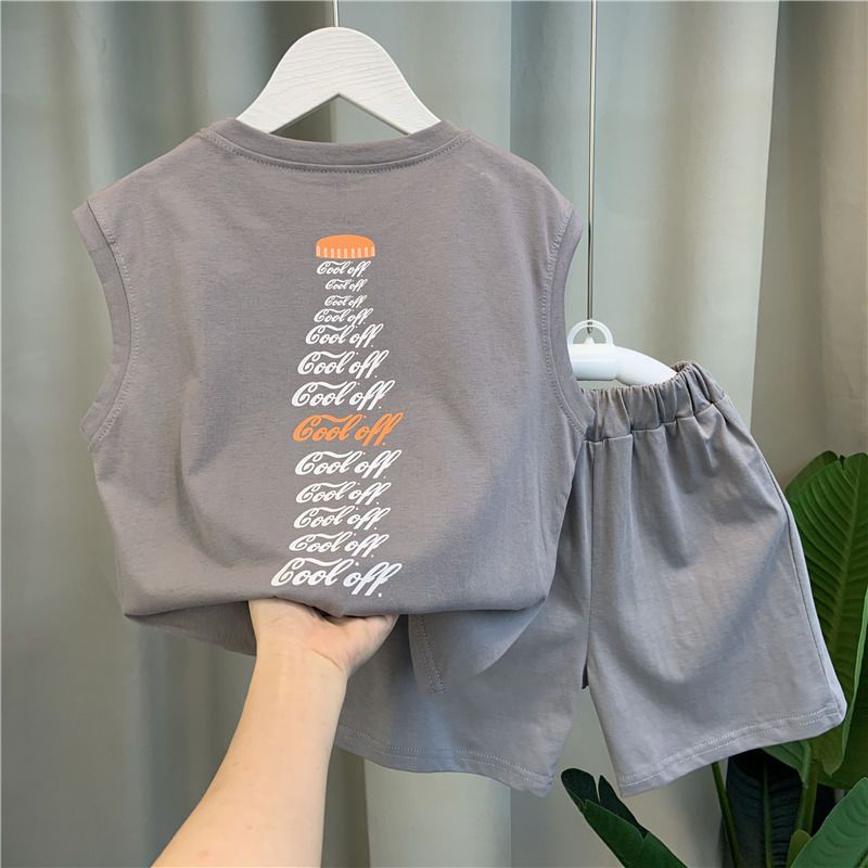 Set Đồ Mùa Hè 5 Món Gồm Áo Ba Lỗ In Họa Tiết Thời Trang Cho Bé Trai