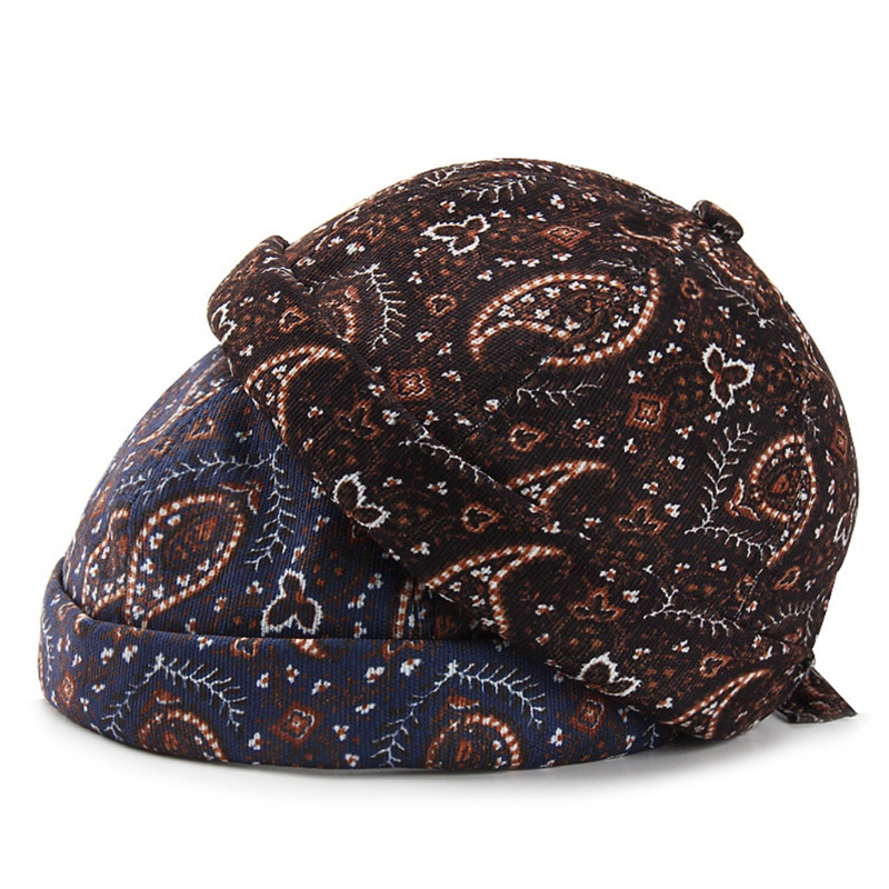 Mũ Beanie Không Vành Họa Tiết Paisley Phong Cách Hip Hop Cổ Điển Cho Nam Và Nữ