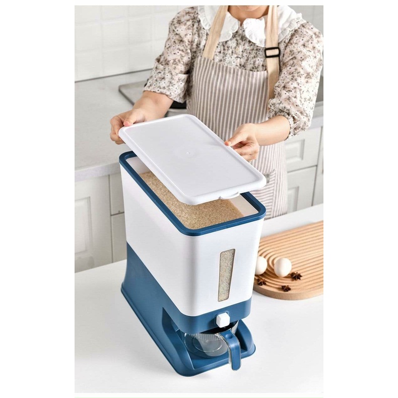 Thùng đựng gạo, ngũ cốc thông minh DORON 12KG chống ẩm- Hàng Nhập Khẩu