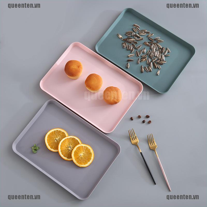 Creative Nordic Rectangular Plastic Storage Tray Home Kitchen Fruit Dessert Tray QUVN