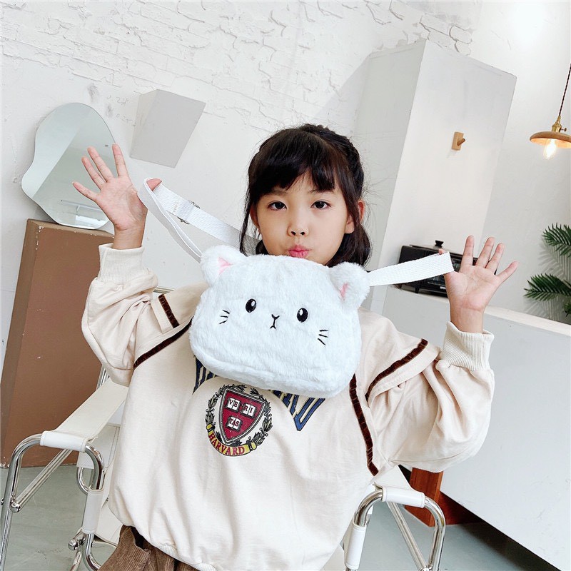 Túi đeo chéo trẻ em hoạt hình mới phiên bản Hàn Quốc hình mèo siêu dễ thương mã T1235