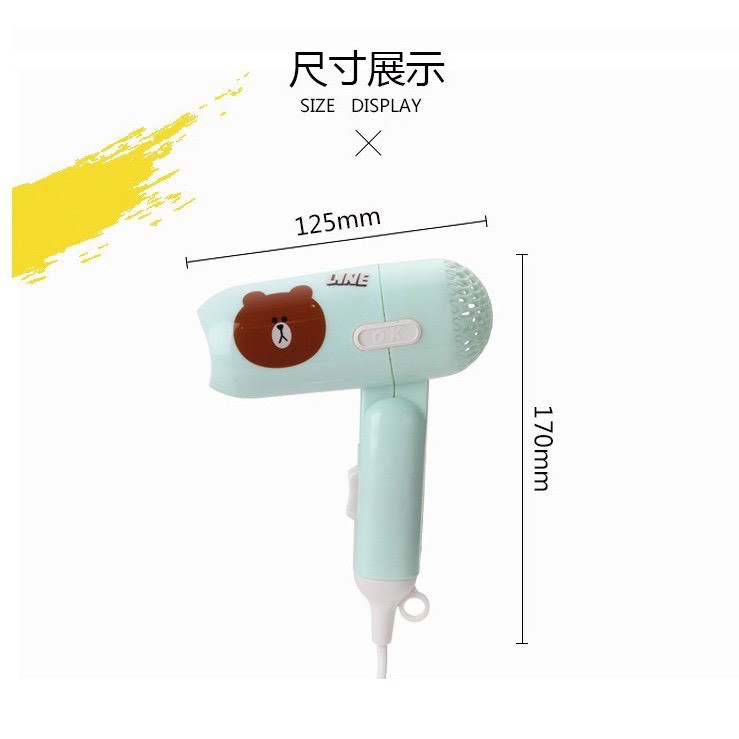 Máy sấy tóc mini icon siêu cute 𝑭𝒓𝒆𝒆𝒔𝒉𝒊𝒑 tích hợp 2 chế độ sấy, có thể gấp gọn đi du lịch đi chơi