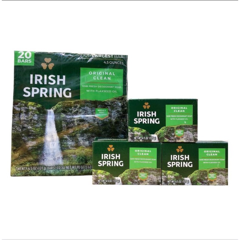[ Mẫu Mới ] Xà bông cục Irish Spring của Mỹ 113g (siêu thơm) - Giữ cho cơ thể sạch sẽ và tươi mát , Bổ sung độ ẩm cho da