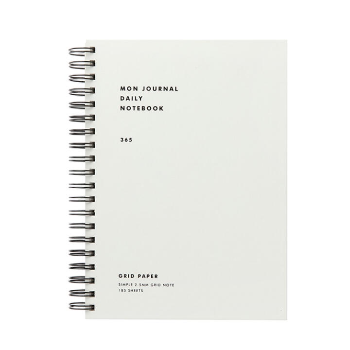 Sổ Tay Hàng Ngày ARTBOX Hàn Quốc Bìa Màu Trắng Đóng Gáy Lò Xo Có Dòng Kẻ