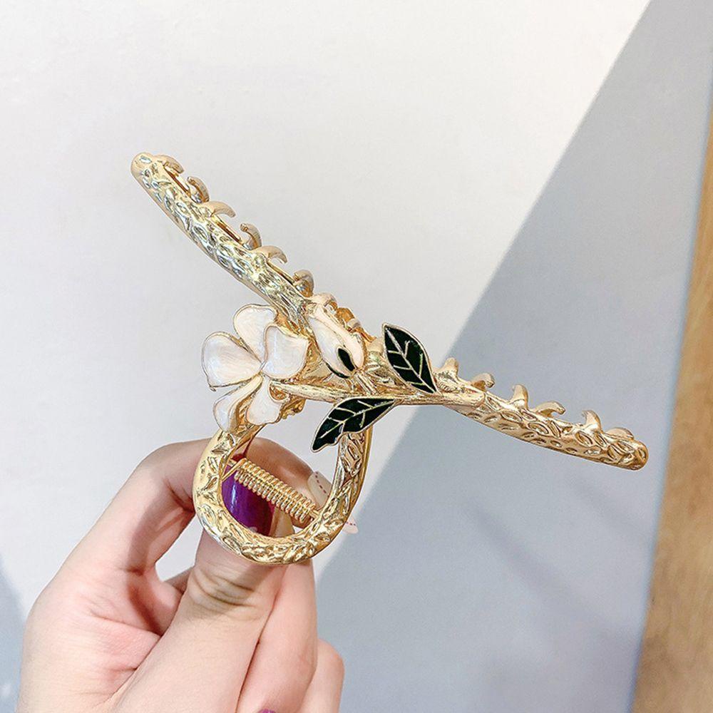 ORIENTLII 1 PC Women Hair Barrettes Fashion Metal Flowers Hollow Out Headwear