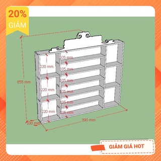 tủ đựng Sơn Nail 6 tầng (thay tên Free)