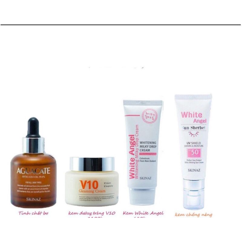Bộ dưỡng da ngày đêm + KCN Skinaz + Quà tặng