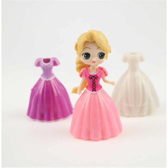 BÚP BÊ ELSA  KÈM VÁY THAY,ÁO CHOÀNG, CÁNH TIÊN, ĐỒ CHƠI BÚP BÊ SIZE TO - BỘ 6 BÚP BÊ DISNEY + 12 VÁY THAY ĐỔI