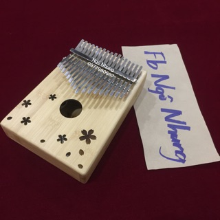 (Có video test) Đàn Kalimba Yael 17 phím gỗ Trúc (Hoa)