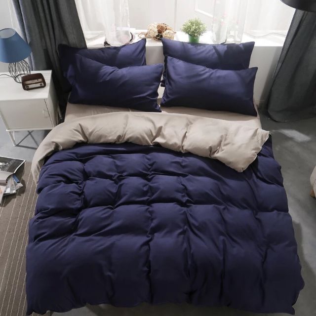 [ảnh thật] Bộ vỏ chăn ga gối Cotton poly đơn sắc homestay giá rẻ