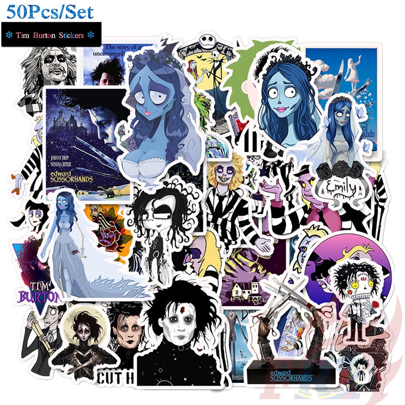 ❉ Tim Burton Classical Movie - Series 01 Edward Scissorhands Corpse Bride Stickers ❉ 50Pcs/Set DIY Fashion Waterproof Doodle Decals Stickers