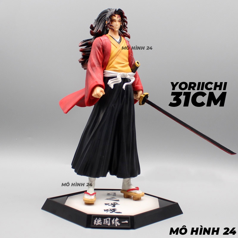 Mô hình nhân vật Kimetsu no Yaiba có base thượng huyền lục inosuke và yoriichi cỡ lớn demon slayer figure mô hình