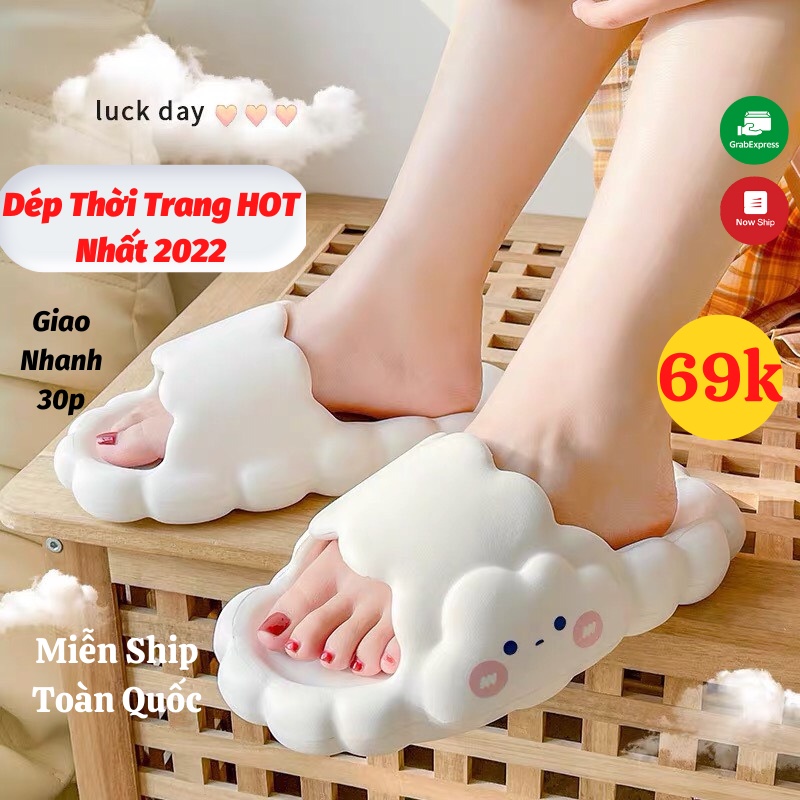 Dép Đi Trong Nhà Dép Bánh Mì Siêu Êm Đế Bằng Hình Đám Mây Siêu Dễ Thương Gia.dung.hoang.anh
