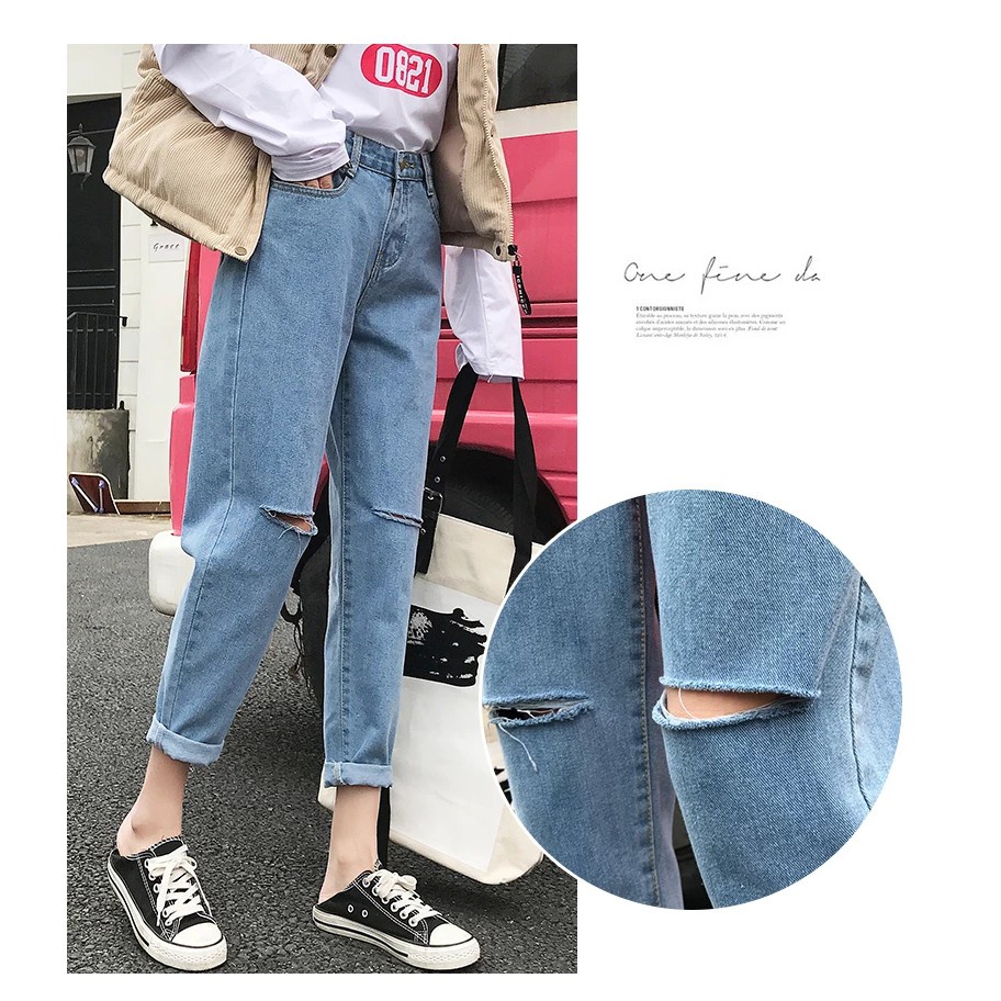 Quần jean baggy nữ quần bò nữ quần jeans nữ lưng cao cạp cao quần nữ đẹp 3 size S M L hot Lushop89 QT10 | BigBuy360 - bigbuy360.vn