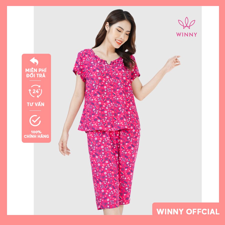 Bộ mặc nhà cộc tay quần ngố Winny 2MNLA21046N