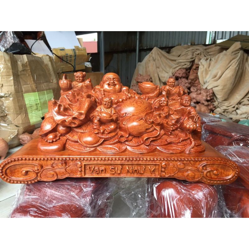 Tượng phật di lặc ngũ phúc bằng gỗ