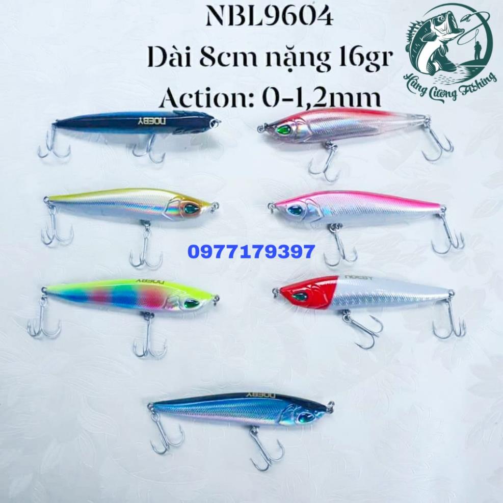 MỒI NOEBY LURE NBL9604 GHỀNH ĐÁ CÁ VƯỢC 80MM - 16G &gt;0-0.1.2M TẦNG LỬNG  Cam Kết Chính Hãng _ Chất Lượng  Mồi  Câu Cá