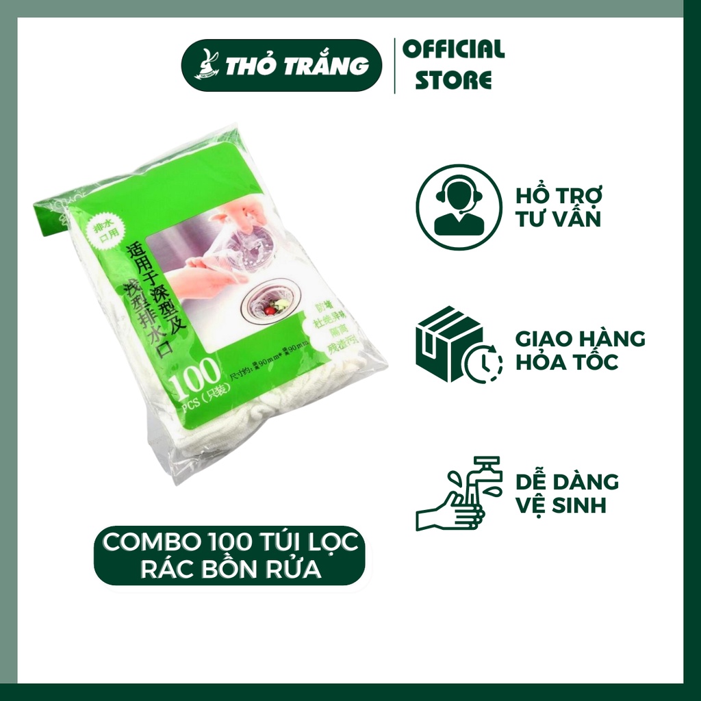 Combo 100 túi lọc rác bồn rửa chén siêu bền có thể tái sử dụng nhiều lần