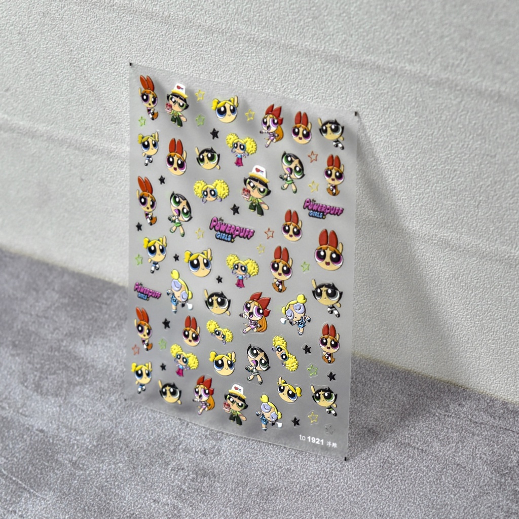 Nhãn Dán Trang Trí Móng Tay Họa Tiết Hoạt Hình 5d Kiểu Nhật Bản 1921