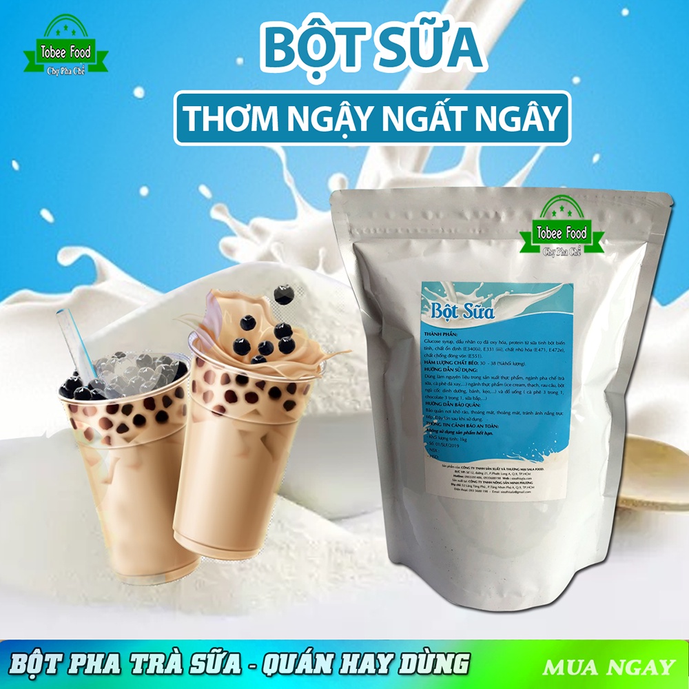 BỘT SỮA SANTOS 32F (Gói 1 KG) - Nguyên Liệu Pha Trà Sữa Béo Thơm - Tôn Vị Trà